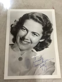 Vanessa Brown signed black and white photographic print(5in.x7in.)