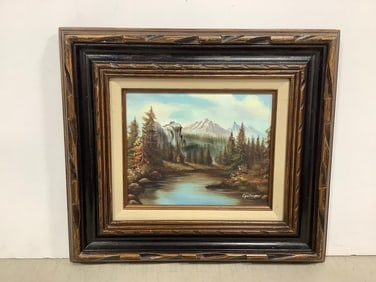 Framed Painting signed by Cynthia (15.5inx18in)