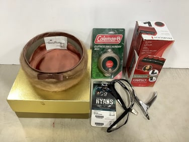 Coleman Clothesline, Gwenn Pennington Hat, Remington Hair Rollers, and more