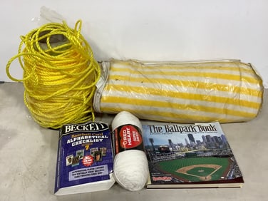 Various Books, All Purpose Rope, and more