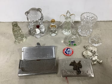 Glass Figurines, Belt Buckle, and more (Tallest - 4in)
