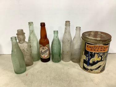 Vintage Glass Soda/Beer Bottles - Maine, Belfast, and more (Tallest - 10.25in)