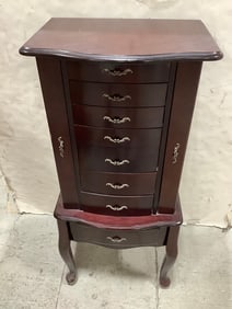 Wooden Jewelry Armoire (40in Tall)