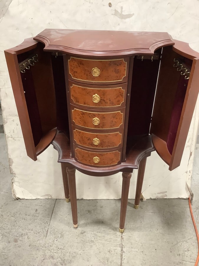 Faberge Heirloom Jewelry Cabinet (40in Tall) *one leg missing piece*: Faberge Heirloom Jewelry Cabinet (40in Tall) *one leg missing piece*