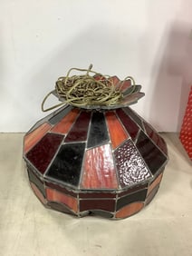 Stained glass lamp(13in.tall)