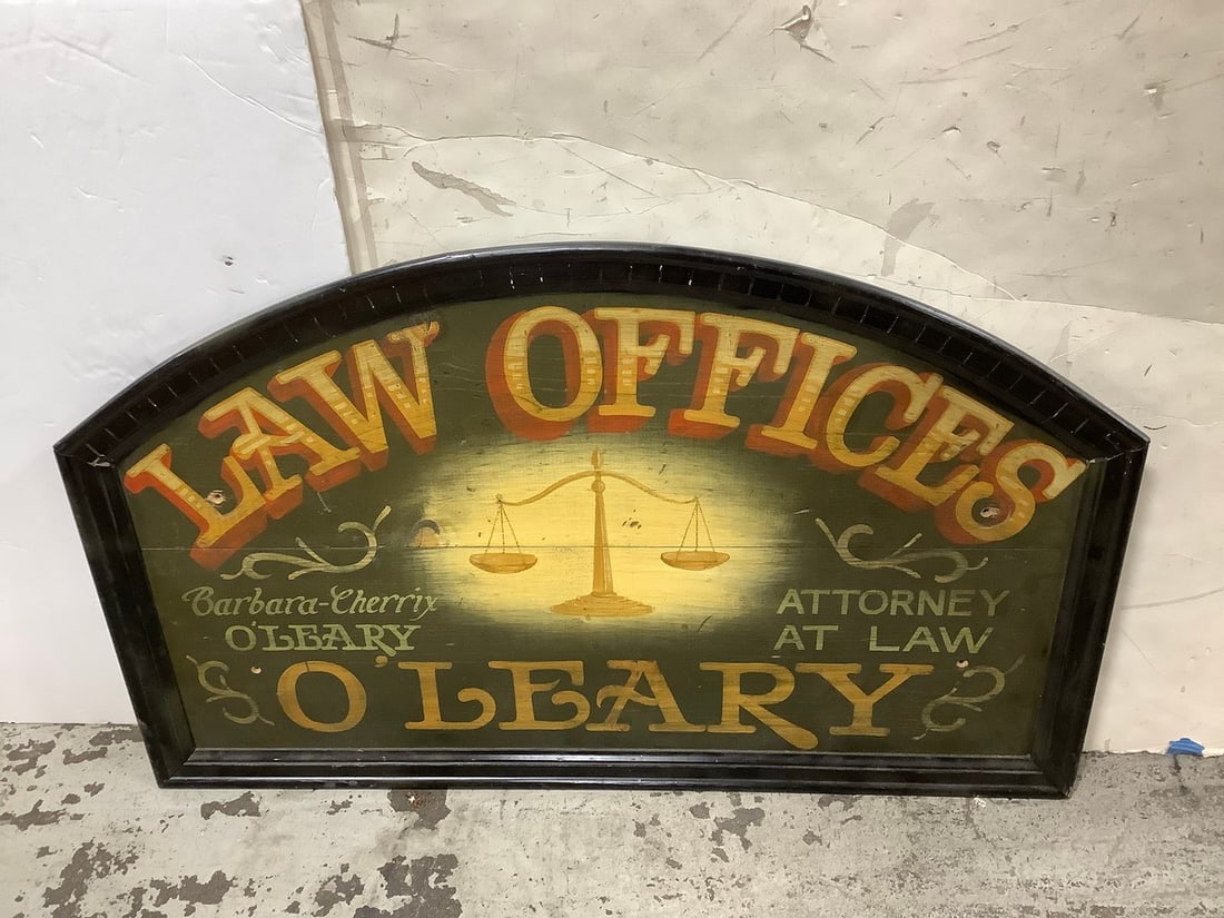 Vintage wooden Law Offices sign(23in.x37in.): Vintage wooden Law Offices sign(23in.x37in.)