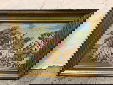 Framed stitchwork art(18in.x21in.)