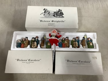 Dicken's Carolers porcelain hand painted figures
