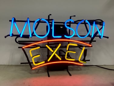 Molson Exel light up sign(27in.x16in.)