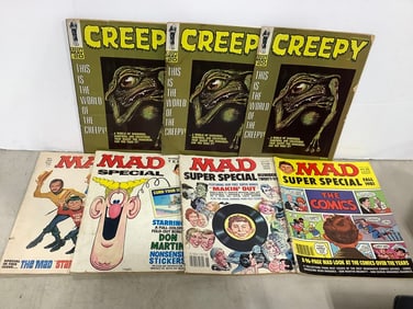 MAD magazines and Creepy Magazines