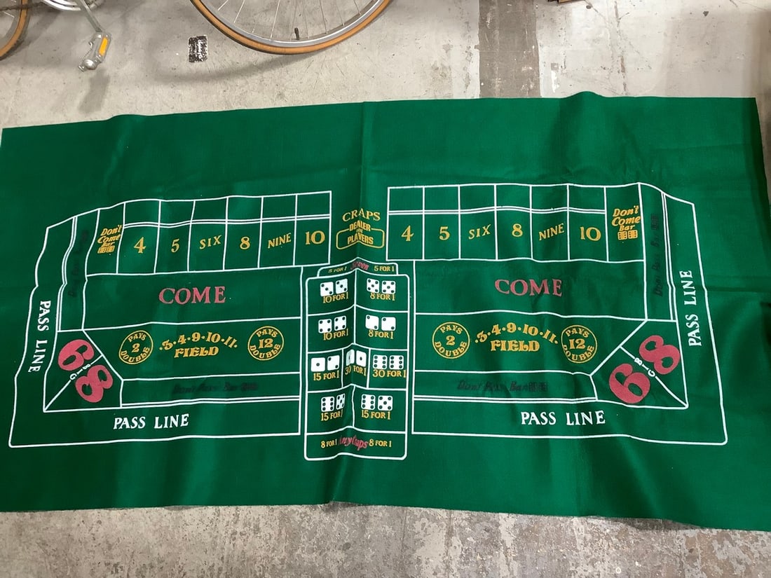 Dice game table cover(40in.x70n.) (1 of 1)