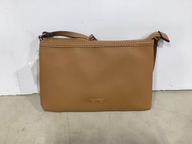 Womans Rosetti handbag with strap (tan 10in.x7in.-new)