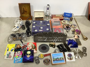 Magnets, pocket knife, vintage lighter,and more