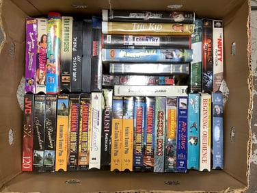 VHS tapes(Inspector Gadget, The Irish Brigade, The Nutty Professor, and more)