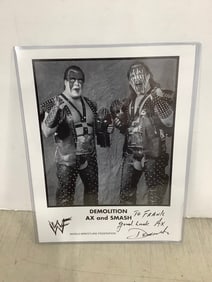 WWF-World Wrestling Federation Ax-demolition signed photo(8in.x10in.)