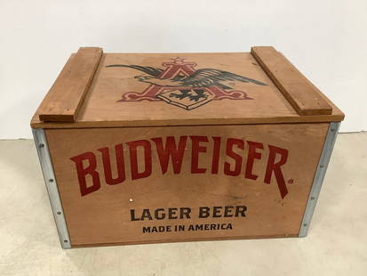 Budweiser wooden crate(17in.x12in.10.5in..): Budweiser wooden