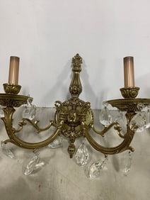 Bronze sconce style wall hanging light fixture