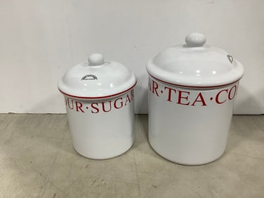 Over and Back indoor outfitters ceramic containers(9.5in.tallest)