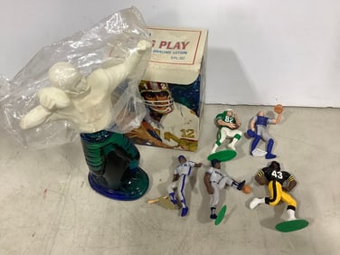 Avon spray and collectible sports figures