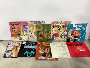 Vintage 45's(Fred Flinstone at the Prehistoric Zoo, Hokey Pokey, Who's Afraid of the Big Bad Wolf,