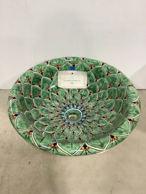 Architectural Accents green artichoke round sink large(17.5in.across)