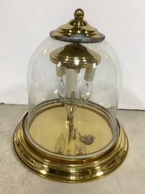 Brass Three Bulb Hanging Light Fixture (13in Tall)