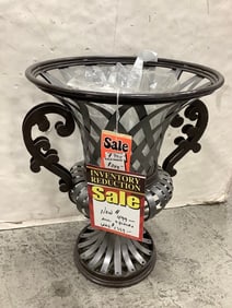 Wrought Iron Vase (24in Tall)