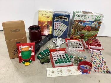 Memory Lane Puzzle, Dominoes, Ornaments, and more