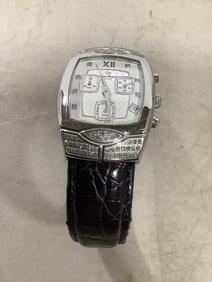 Lucien Piccard Sapphire Crystal with Diamond Chip Mens Watch