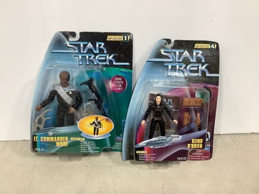 Star Trek collectible figures(Keiko O'Brien and Lt. Commander Worf-new in box)