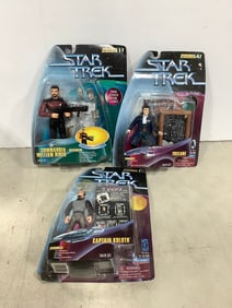 Star Trek collectible figures(Captain Koloth, Trelane, Commander William Riker-new in box)