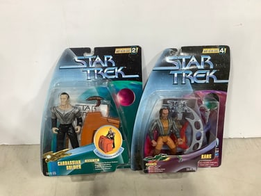 Star Trek collectible figures(Kang and Cardassian Soldier-new in box)