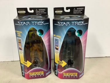Star Trek collectible figures(Mr.Spock and Lt.Commander Gerodi LaForge-new in box)