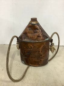 Vintage copper canteen(9.25in.tall)