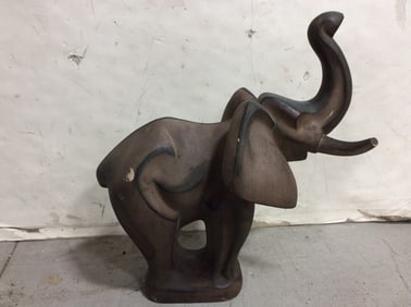 Signed Bronze Elephant (17.75in Tall)