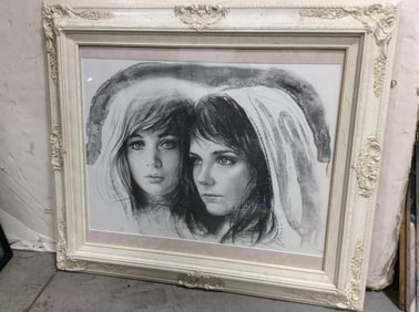 Framed Black and White Art Print (27.75inx31.5in)