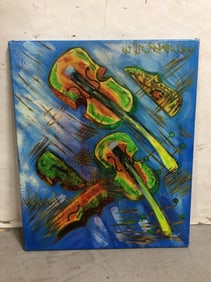 Oil on Canvas Artwork Signed by JL (20inx24in)