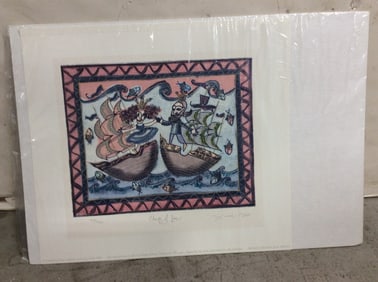 Ships of Love' Art Print with Signature (13inx14in)