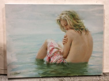 Artwork on Canvas Signed by Vidan (19inx24in)