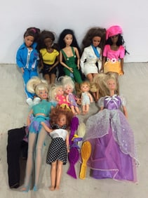 Various Barbie Dolls