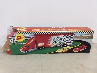 Getty 1998 Multi Race Car Transporter Truck *new in box*