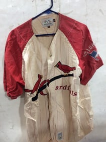 Red Cardinals Button Up Jersey (Size: 2XL)