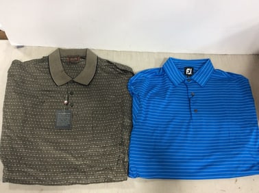 Tasso Elba golf shirt(XL) and FJ golf shirt