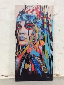 Framed and Signed Canvas Artwork (12inx24in)