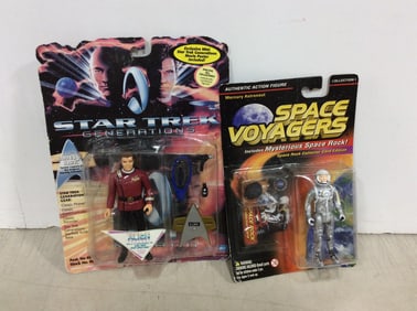 Space Voyagers collectible and Star Trek (James T. Kirk)-both new in box