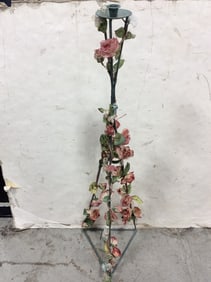 Floral theme candleholder stand(44.25in.tall)
