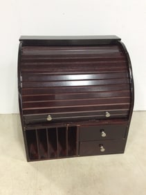 Roll top desk (14in.x14.5in.x10in.)