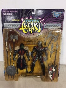 Total Chaos The Conqueror and Dragon Blade ultra-action figures(new in box)
