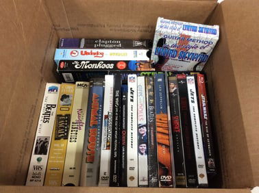 DVD's and VHS tapes(The Naughty Nineties, The Monkees, Star Wars the Rise of Skywalker, and more)
