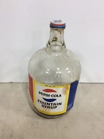Pepsi Cola fountain syrup glass jug(12.5in.tall)